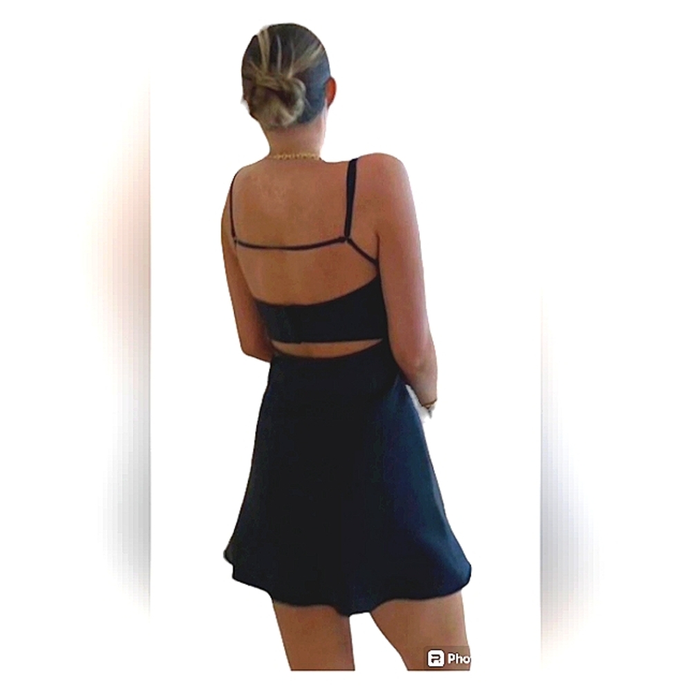 ZARA BLACK SATIN MINI SLIP DRESS L NEW  SIZE SMALL NWT - Picture 9 of 13